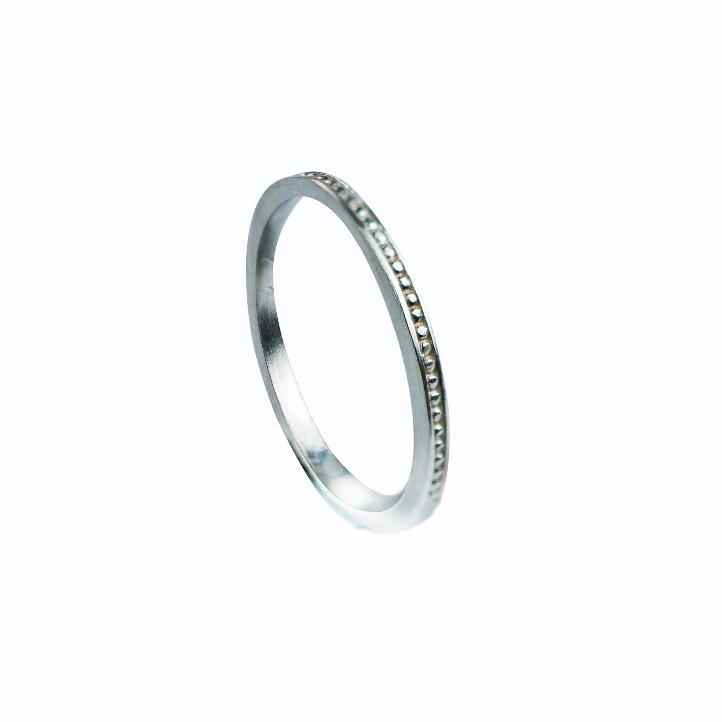 Anillo Puntitos Delgado Plata N06 - Chica Lecannelier Joyas