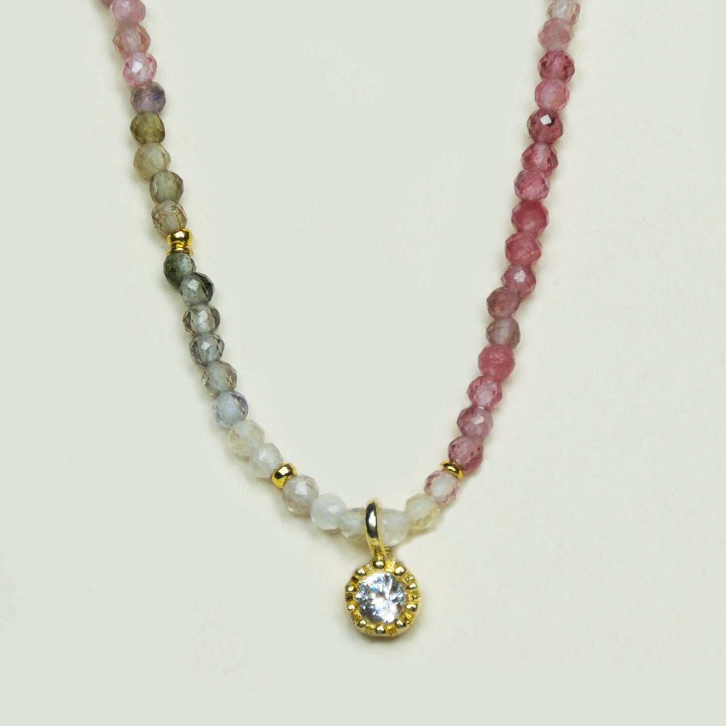 Collar Piedras Naturales Turmalinas Punto De Luz Br - Chica Lecannelier Joyas