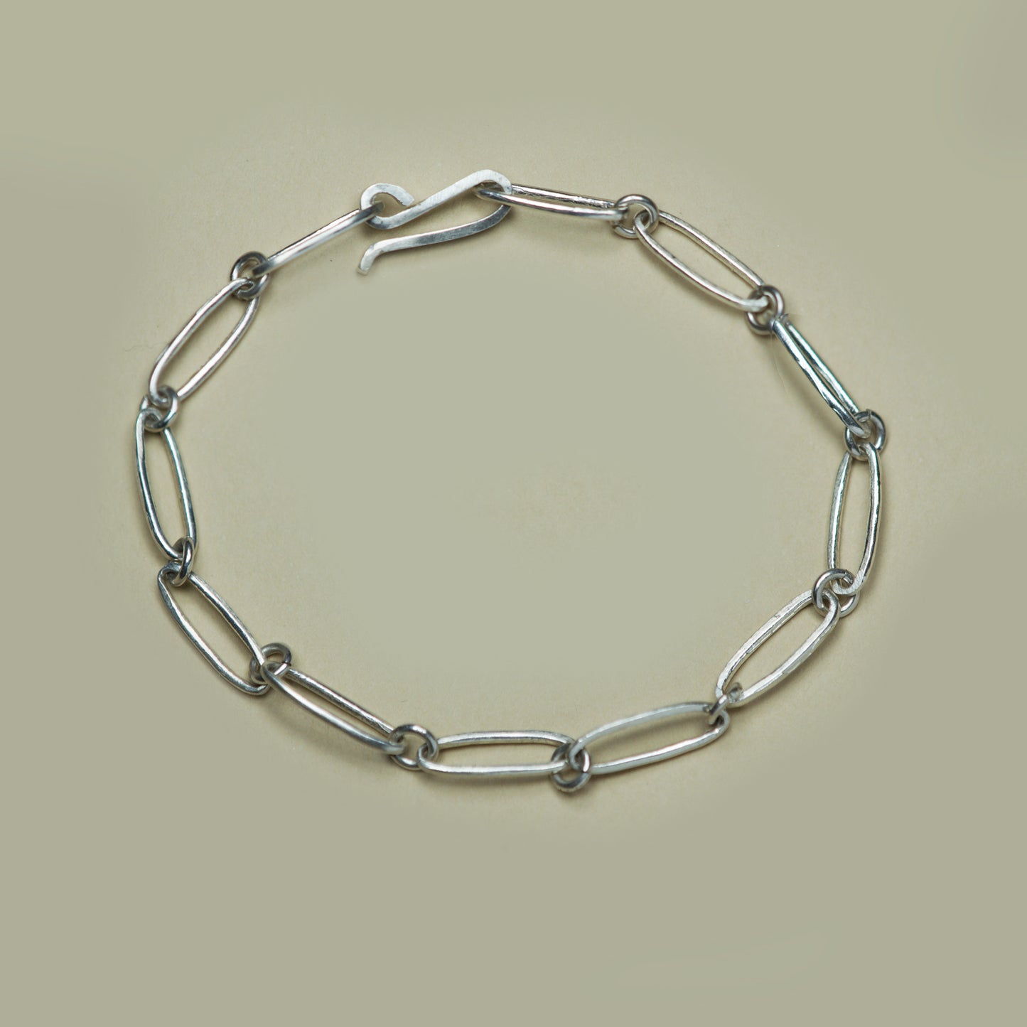 PULSERA ESLABONES CHICOS PLATA