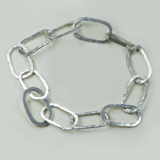 Pulsera Eslabones Redondos Plata