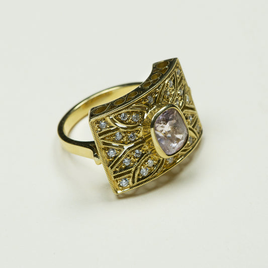 Anillo Morganite