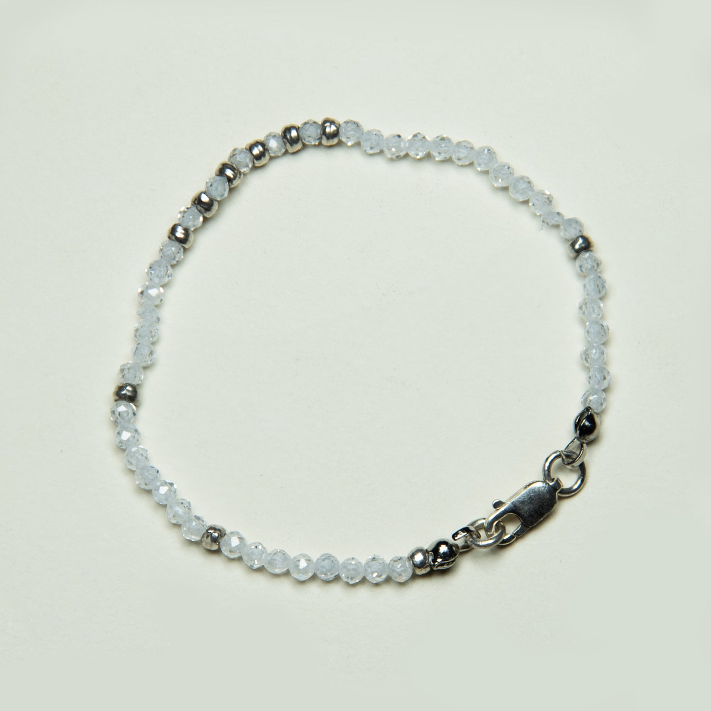 Pulsera Piedras Naturales Grandes con Mostacillas Plata