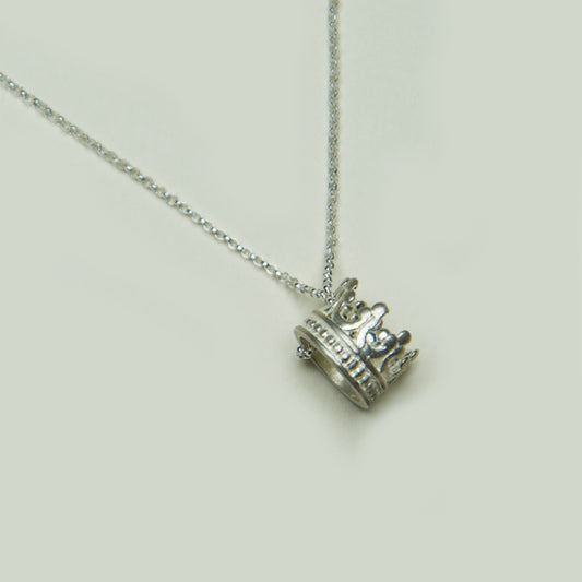 Collar Corona Grande Plata