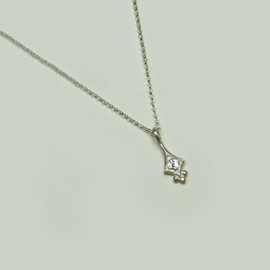 Collar Punto de Luz Largo Plata