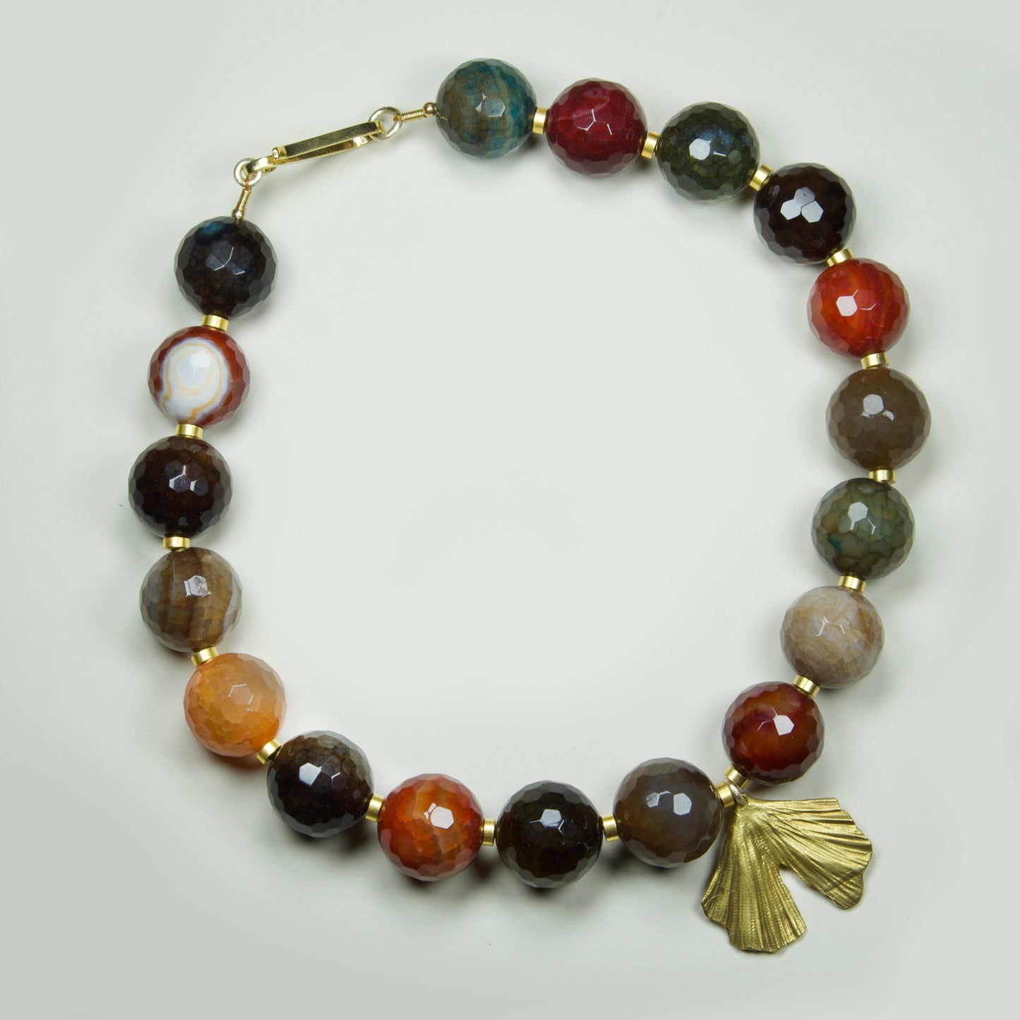 Collar Agata Africana Mostacillas Gynco Enchape