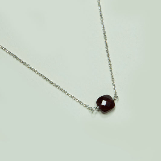 Collar Piedra Onix Plata
