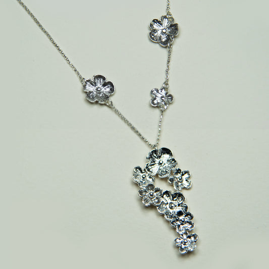 Collar 10 Flores Plata