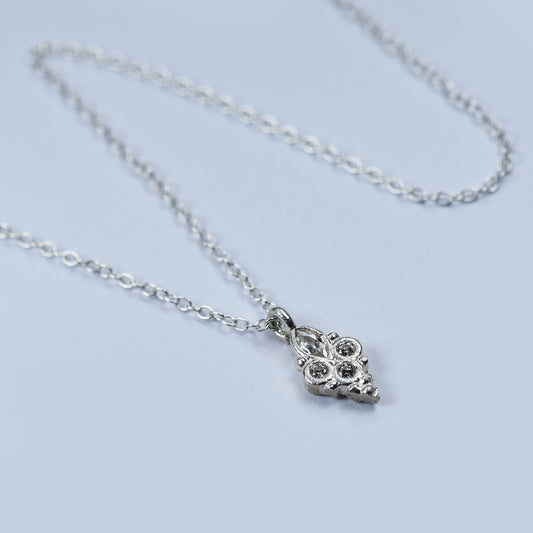 Collar Punto de Luz Cuatruple Plata