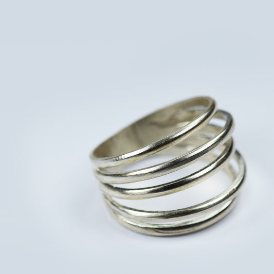Anillo Argolla 5 En 1 Plata N11 - Chica Lecannelier Joyas