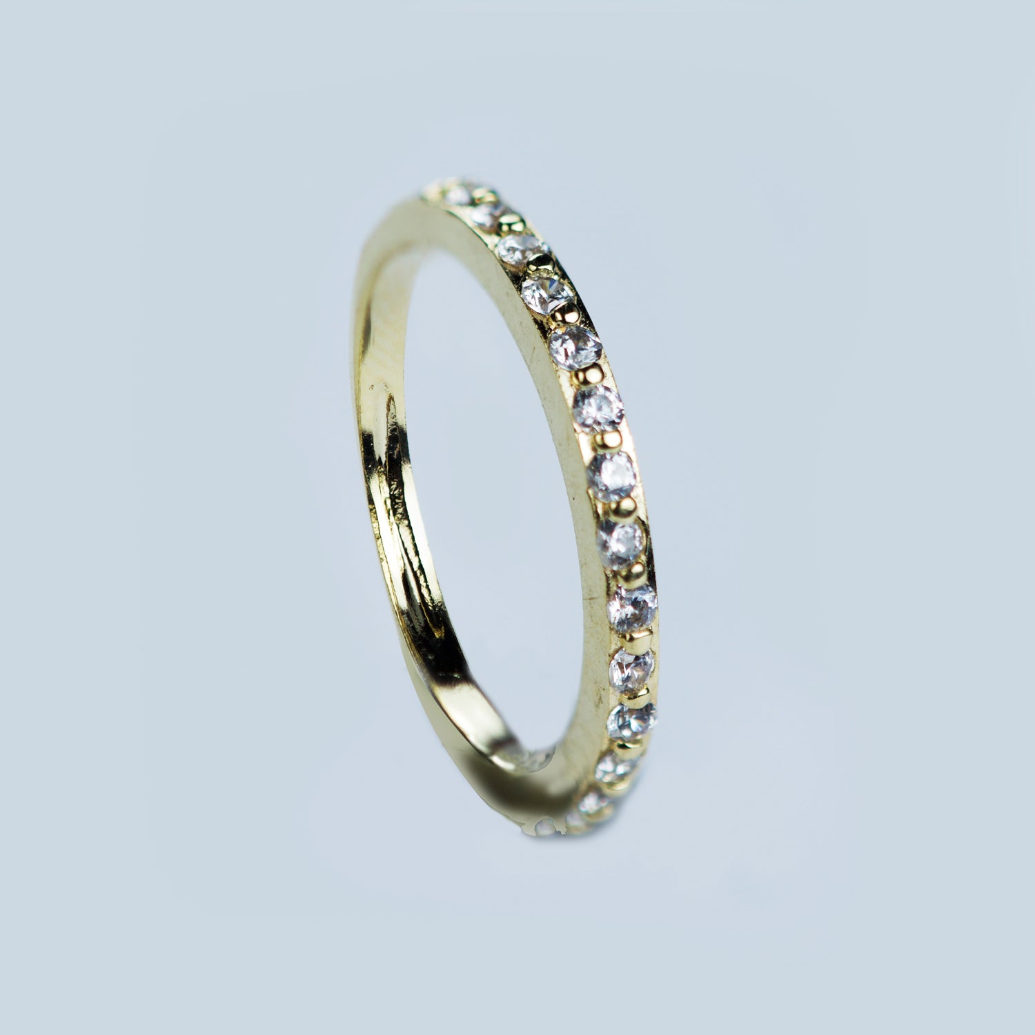 Anillo 1/2 Cintillo Circones Enchape N22 - Chica Lecannelier Joyas