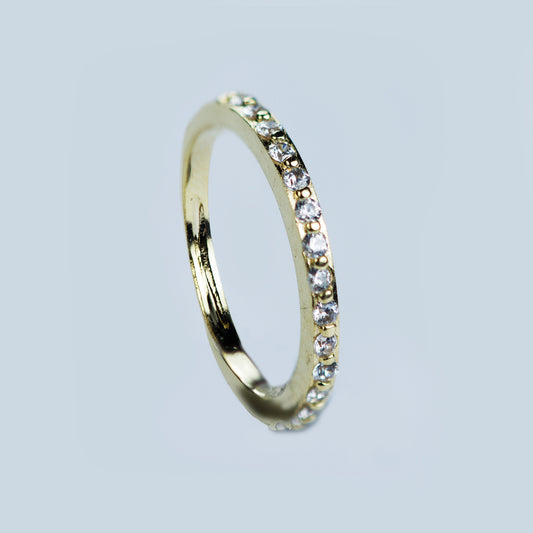 Anillo 1/2 Cintillo Circones Enchape N22 - Chica Lecannelier Joyas
