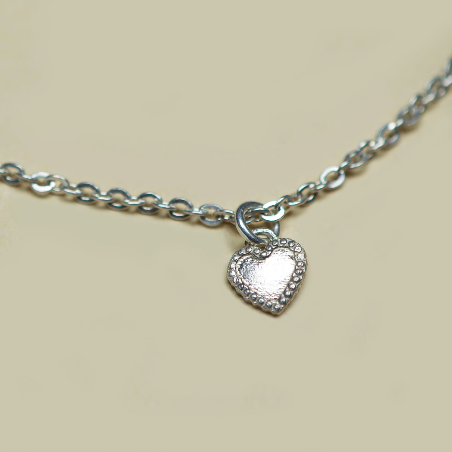 Collar Corazon Puntitos Plata - Chica Lecannelier Joyas