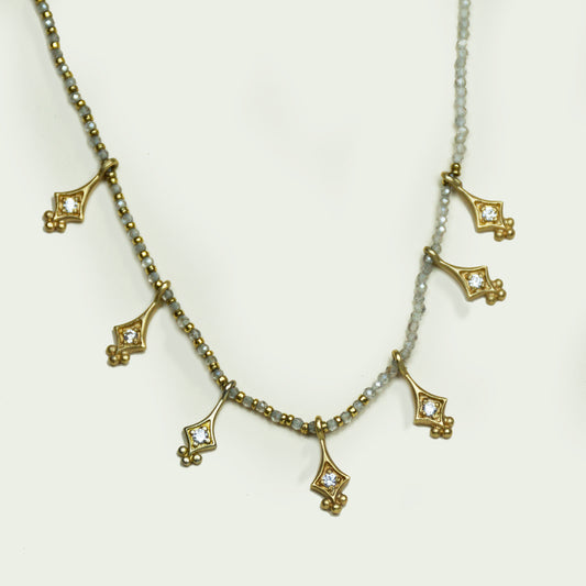 Collar Piedras 7 Puntos De Luz Br - Chica Lecannelier Joyas