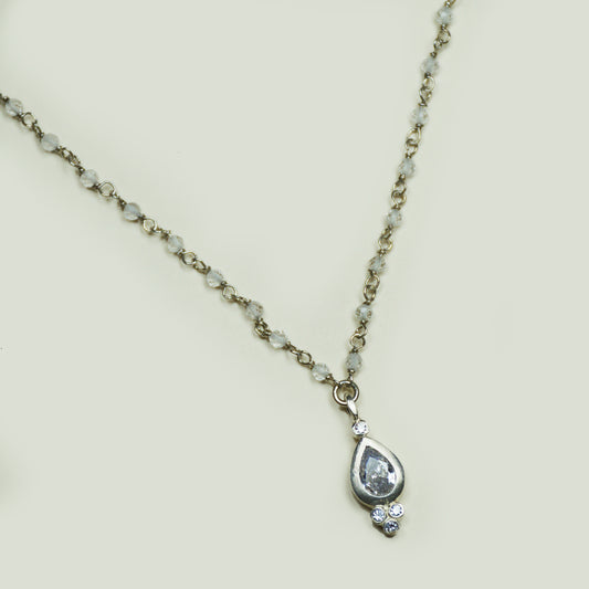 Collar Piedras Entorchadas Cristales Con Punto De Luz Ag - Chica Lecannelier Joyas
