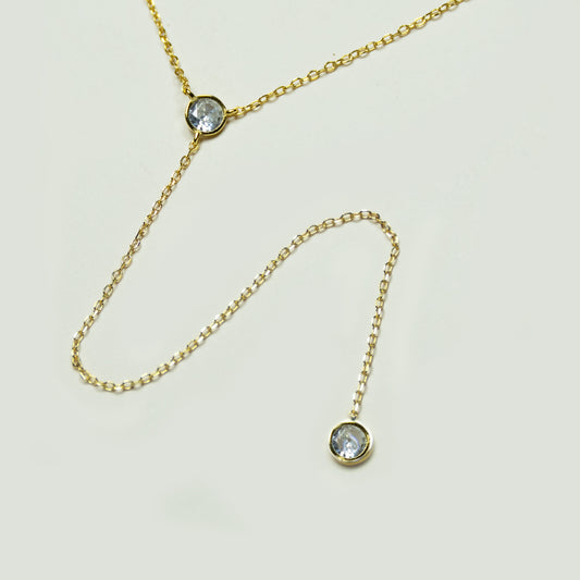 Collar Doble Punto De Luz Enchape - Chica Lecannelier Joyas