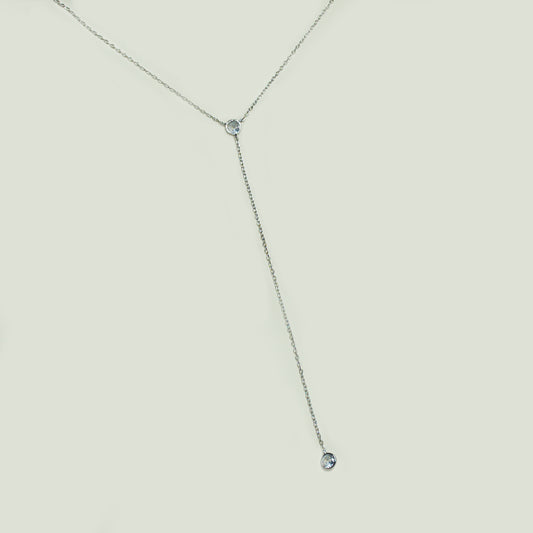 Collar Doble Punto De Luz Plata - Chica Lecannelier Joyas